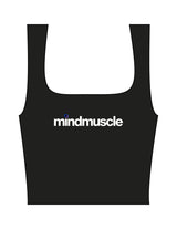 The Square Neck Tank - Black - Mind Muscle - Center Chest - Printed - Full Color