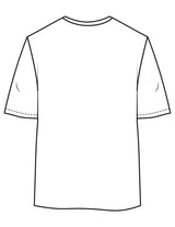 The Womens Oversized Tee - White - Megabarre - Center Chest - Printed - Full Color