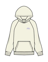 The Womens Hoodie - Butter - Mega Fit House - Left Chest & Back Stacked "SWEAT" - Printed - Periwinkle