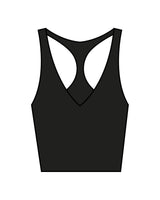 The Racer Tank - Black - Sweatshack - Center Back - Printed - White