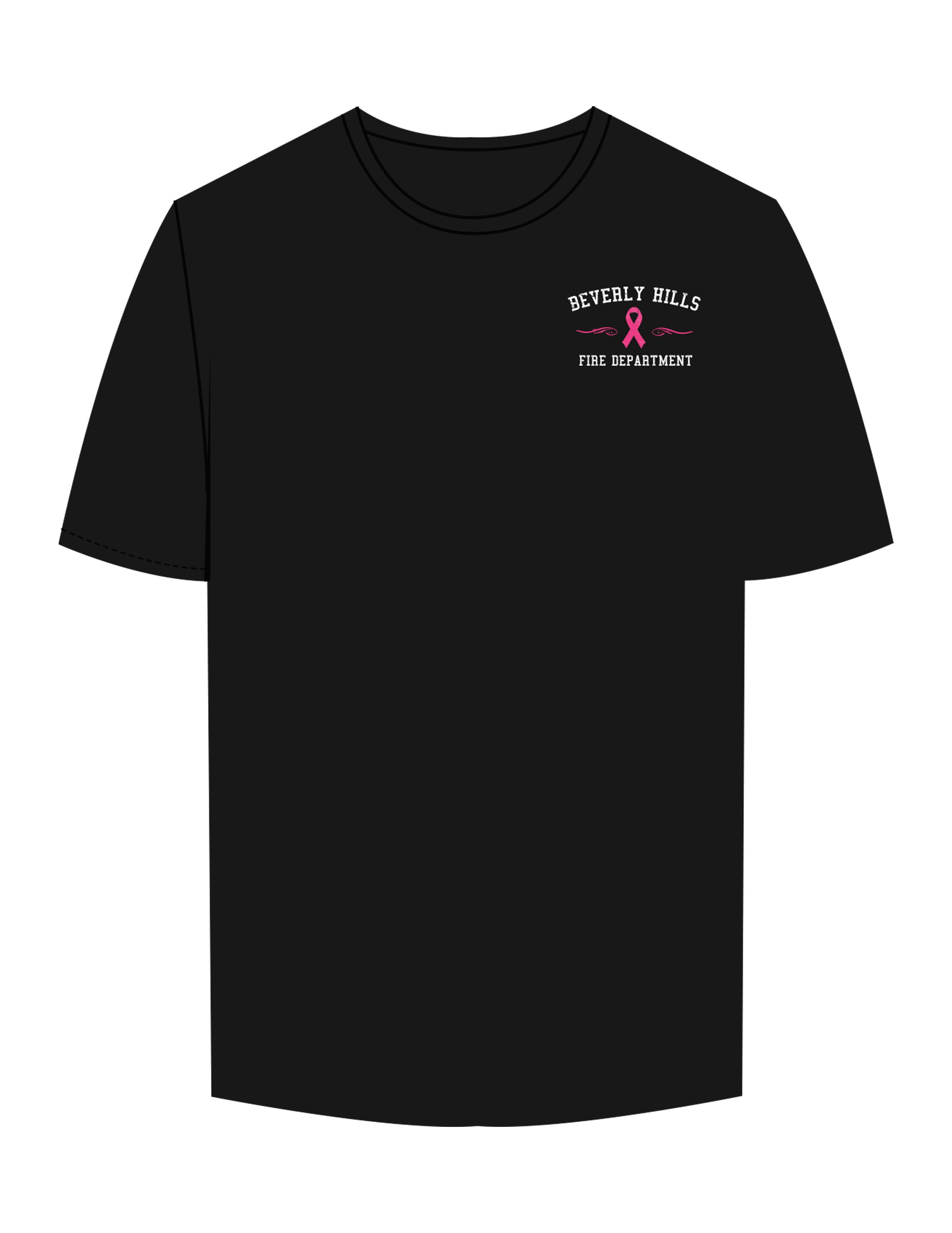 The Mens Tee - Black - BHF BCA2026 - Left Chest & Back Stacked - Printed - Full Color