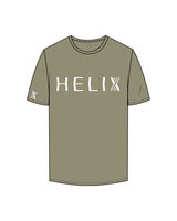 The Mens Tee - Eucalyptus - Helix Strength Studio - Center Chest & Right Sleeve "X" - Printed - White