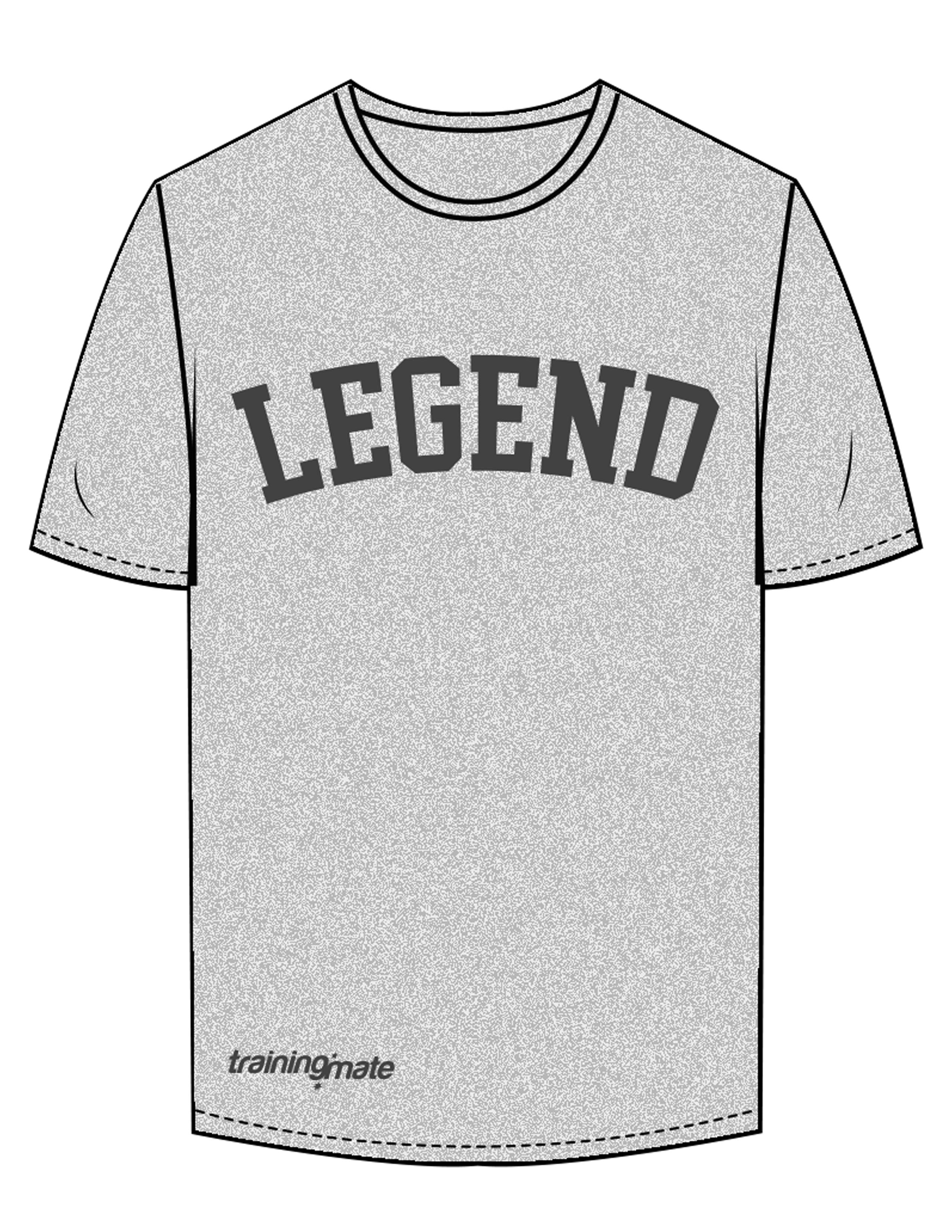 The Mens Tee - Heather - Training Mate - Chest Arc & Front Bottom Right - Printed - Charcoal
