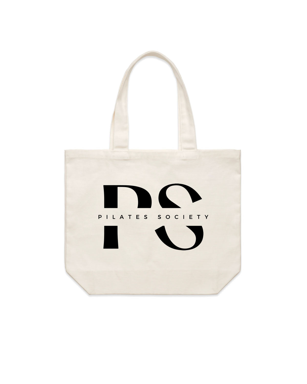 The Tote Bag - Natural - Pilates Society - Center Stacked - Black