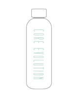 The Water Bottle - White - Core Evolution - Center Body Vertical - Teal