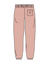 The Womens Sweatpants - Clay - Komo Studio - Back Pocket - Printed - Black