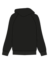 The Womens Hoodie - Black - enCore Pilates - Center Chest Stacked - Printed - Off White