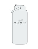 The Wide Mouth Water Bottle - Seafoam - XPLOREFIT - Center Body Stacked - Printed - Full Color