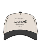 The Canvas Cap - Natural / Coal - ALCHEME - Center Crown - Coal Printed