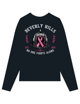 The Mens Long Sleeve - Navy - BHF BCA2026 - Left Chest & Back Stacked - Printed - Full Color