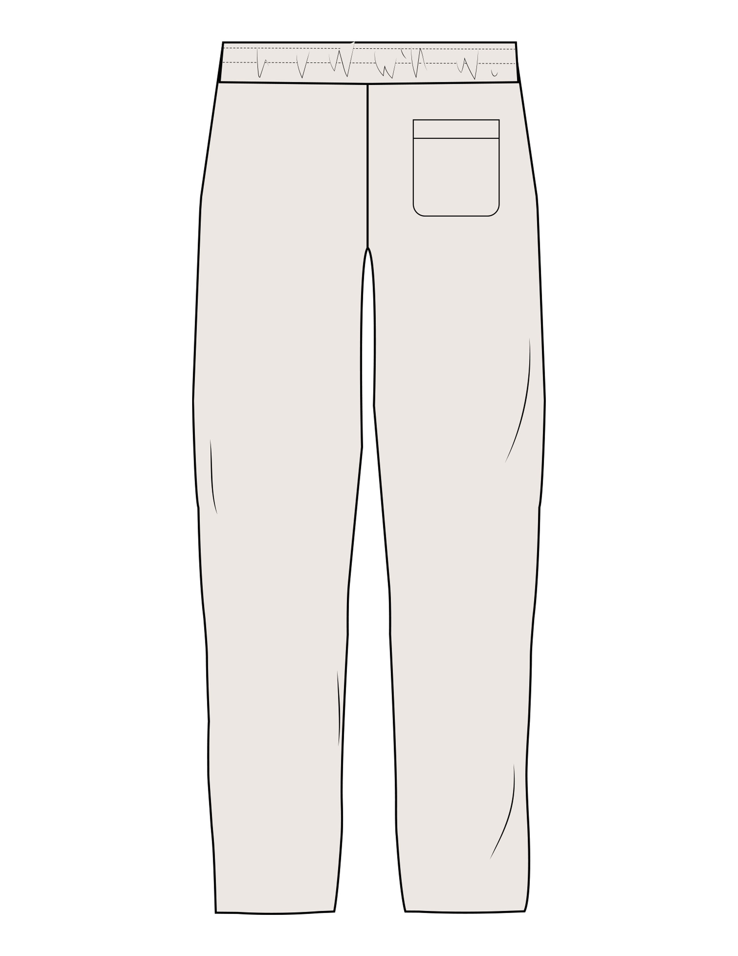 The Mens Straight Leg Sweatpants - Bone - Karve Lagree Fit - Left Leg - Embroidered - Gray