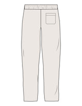 The Mens Straight Leg Sweatpants - Bone - Karve Lagree Fit - Left Leg - Embroidered - Gray