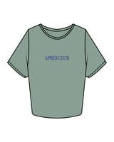 The Crop Tee - Sage - Lagree Tahoe - Center Chest & Back Image - Printed - Full Color