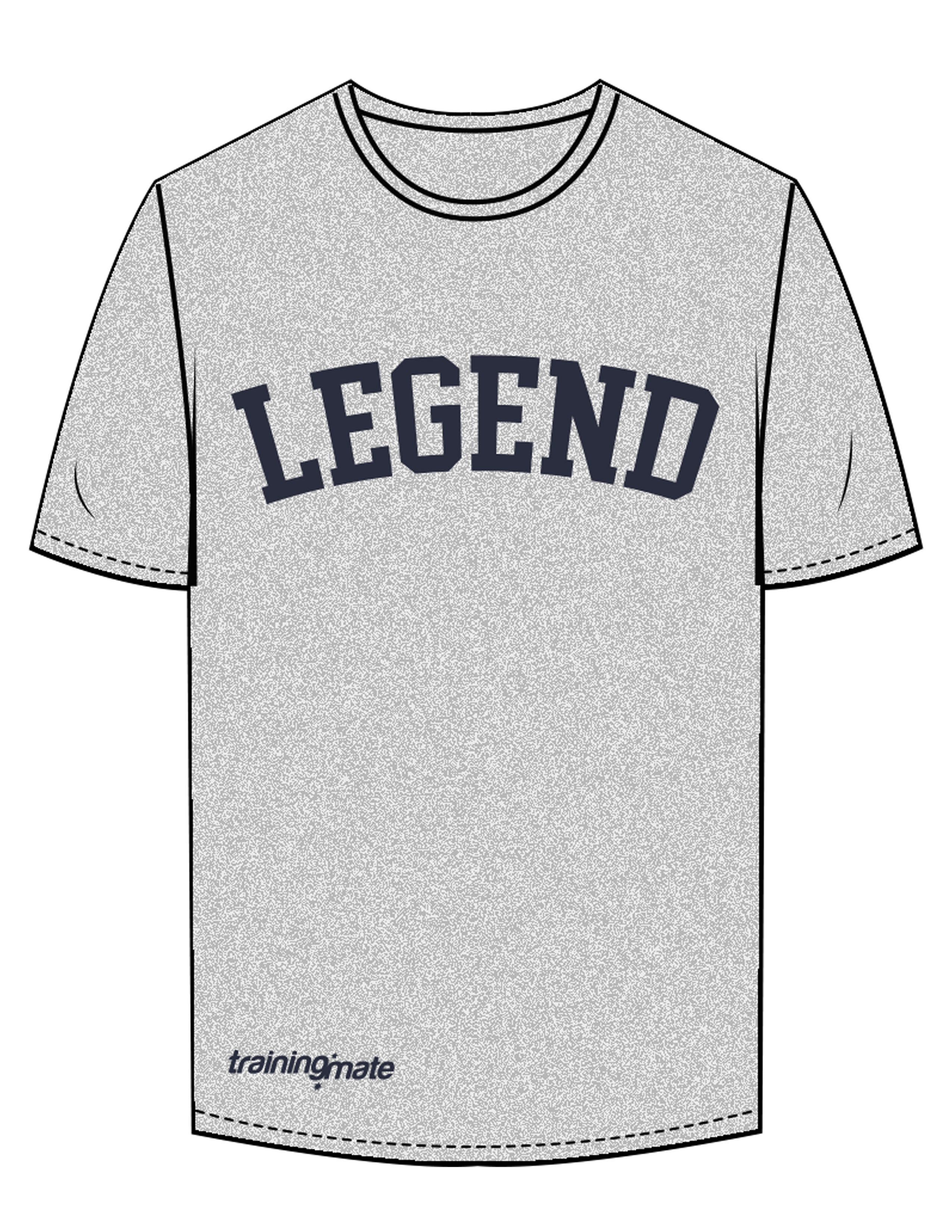 The Mens Tee - Heather - Training Mate - Chest Arc & Front Bottom Right - Printed - Navy