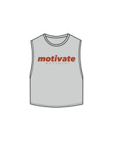 Motivate Movement Crop Muscle Tank - Storm