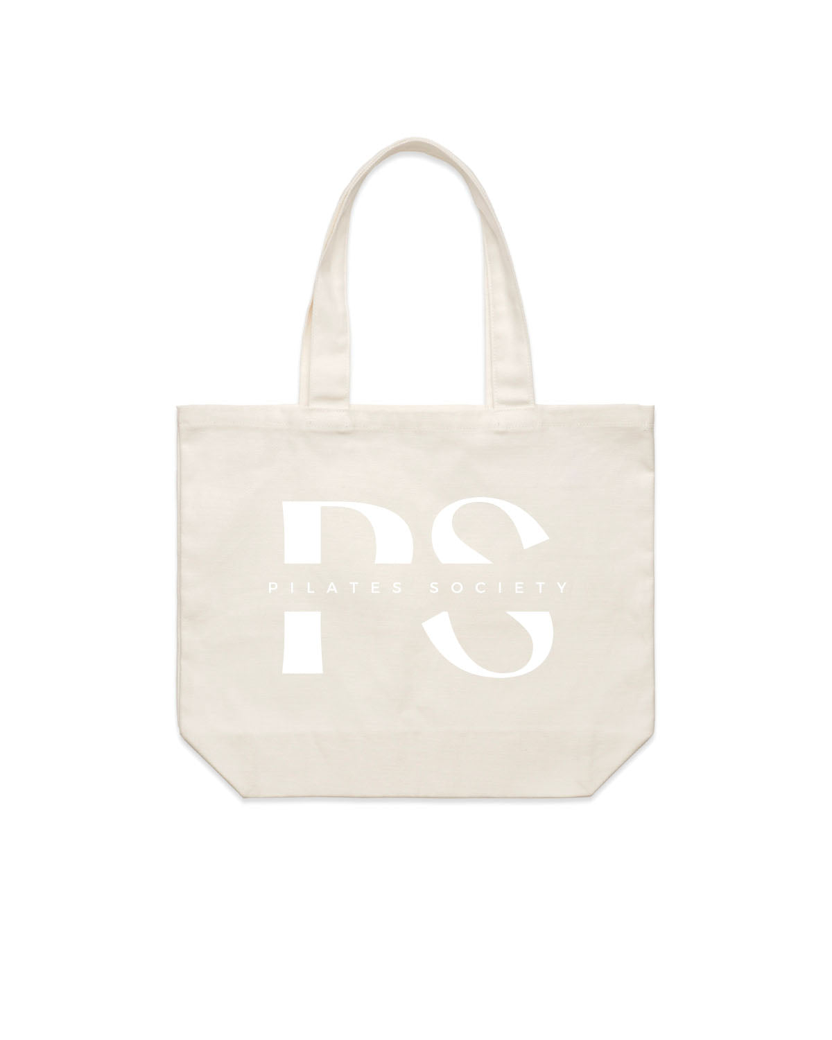 The Tote Bag - Natural - Pilates Society - Center Stacked - White