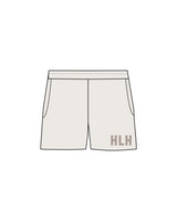 The Mens Sweat Shorts - Bone - HiLo - Left Leg "HLH" - Printed - Tone on Tone