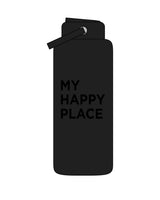 The Wide Mouth Water Bottle - Black - Core Lab - Center Stacked - Tone on Tone