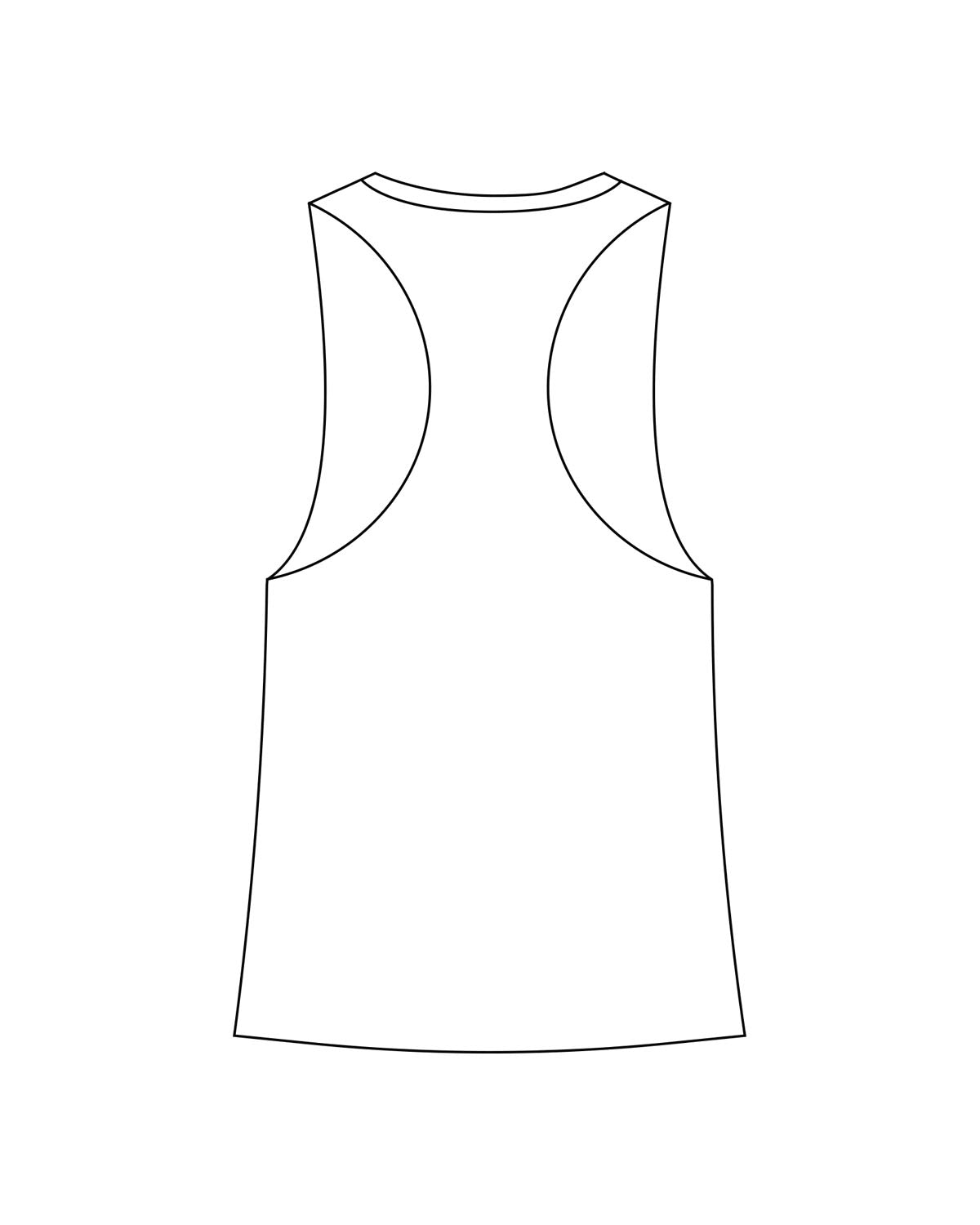 The Womens Racerback Tank - White - Sacred Studios - Center Chest Stacked - Printed - Full Color