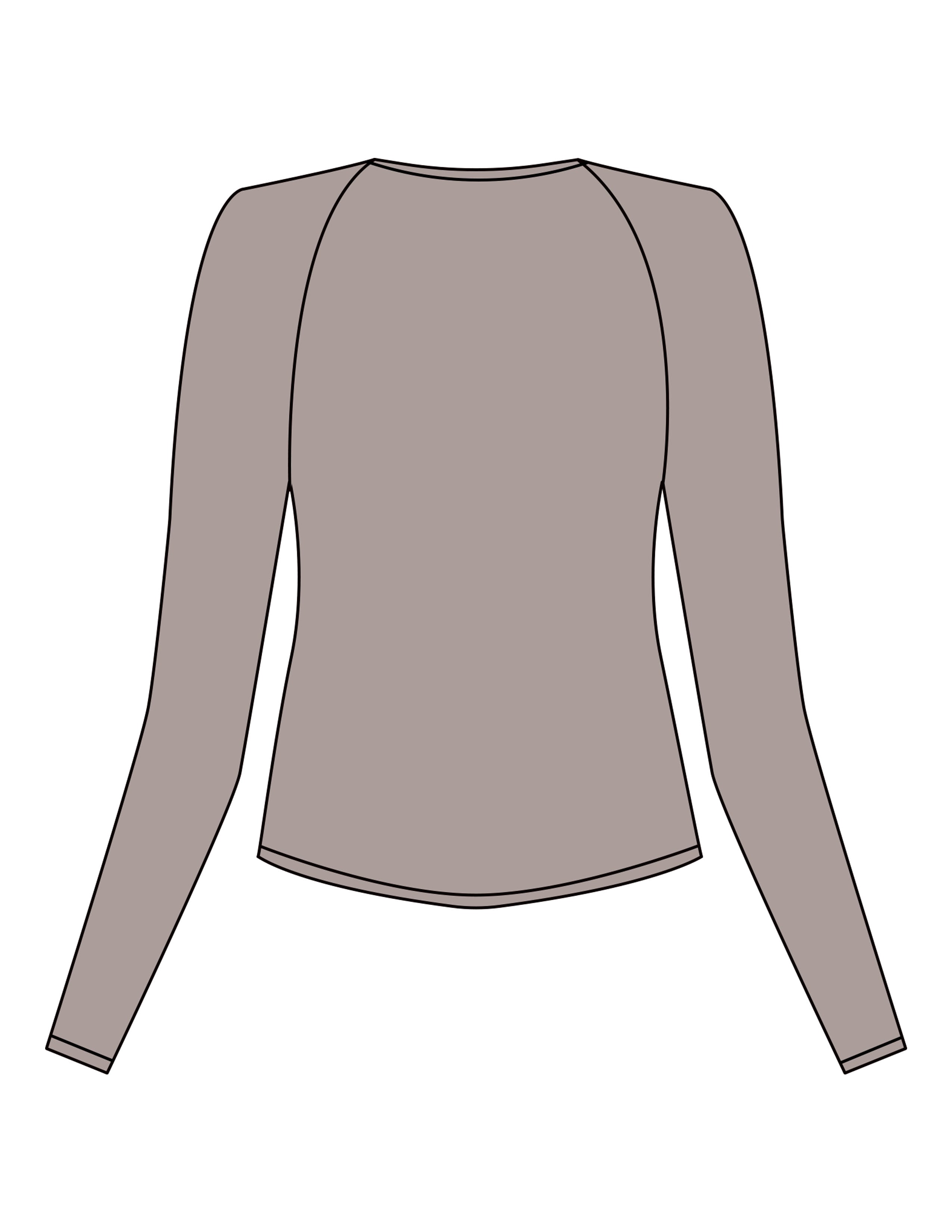 The Womens Sporty Long Sleeve - Grey - XPLOREFIT - Center Chest Stacked - Printed - Black