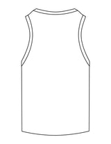 The Ribbed Full Length Tank - White - Renewed Pilates - Center Chest - Embroidered - Brown