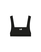 The Box Cut Bra - Black - NSpiers - Center Chest - Printeed - White