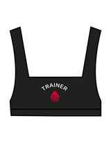 The Box Cut Bra - Black - Rumble Trainer - Center Chest Stacked - Printed - Full Color