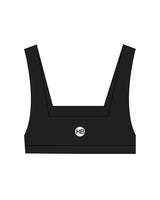 The Box Cut Bra - Black - Haute Barre - Center Chest Stacked & Back Center - White