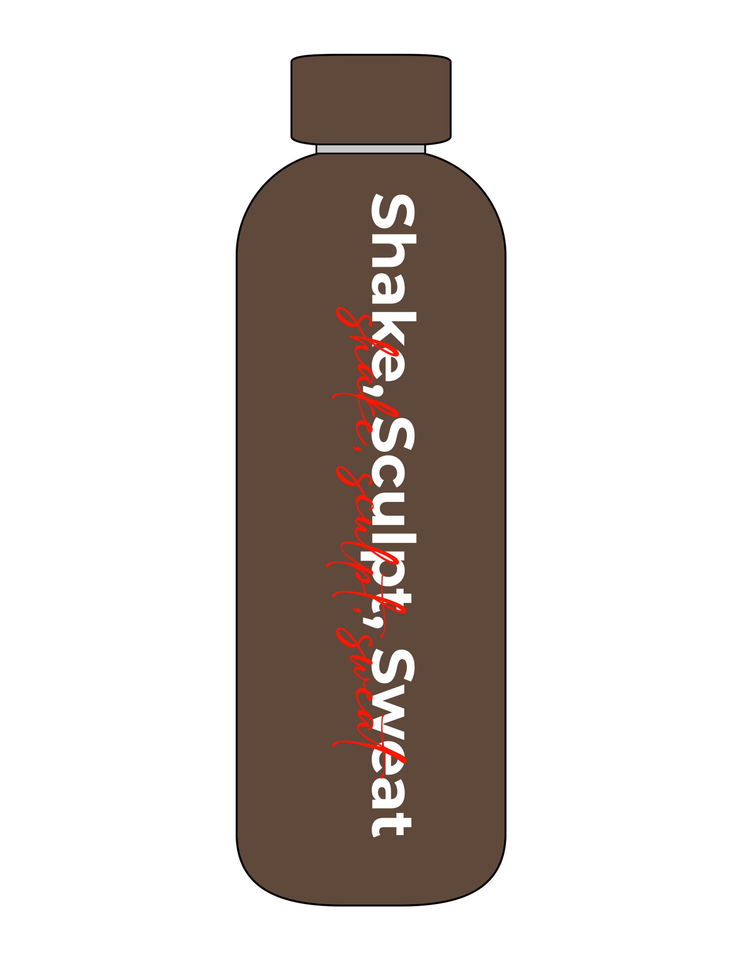 The Water Bottle - Coffee - Sculpted By Lagree - Center Body - Printed - Full Color