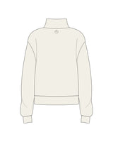 The Womens 1/4 Zip - Off White - Core Ritual - Left Chest Stacked & Back Neckline - Embroidered - Black