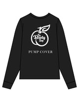 The Unisex Midweight Long Sleeve - Black - The Booty Shop - Center Chest & Back Stacked - Printed - White