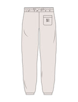 The Womens Sweatpants - Bone - Komo Studio - Back Pocket - Printed - Black