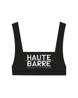 The Box Cut Bra - Black - Haute Barre - Center Chest Stacked & Back Center - White