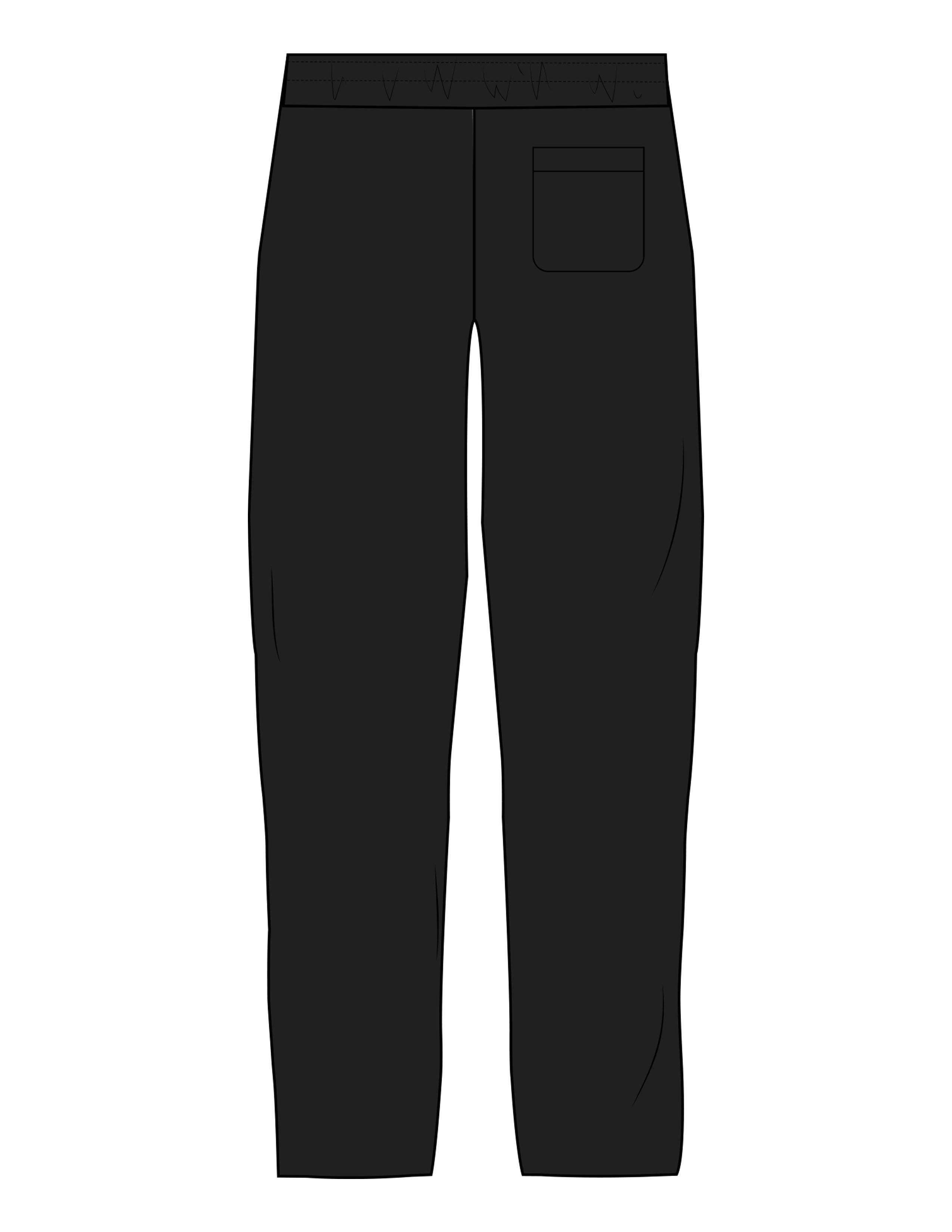The Straight Leg Sweatpant - Black - Karve Lagree Fit - Left Leg - Embroidered - Taupe