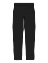The Straight Leg Sweatpant - Black - Karve Lagree Fit - Left Leg - Embroidered - Taupe