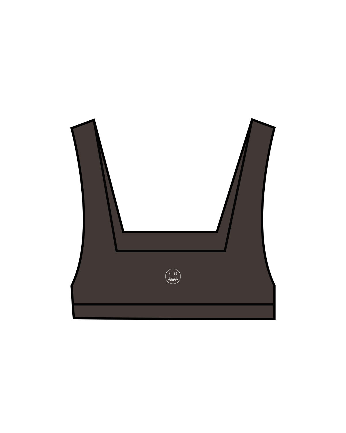 The Box Cut Bra - Cafe - HiLo - Chest & Back Center - White