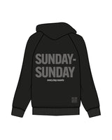 The Mens Heavyweight Hoodie - Black - MOB - Left Chest, Center Back Stacked & Back Lower Right - Printed - Full Color