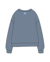 The Midweight Unisex Crewneck - Washed Slate  - Sweatshack - Center Chest & Back Neckline - Printed - Light Blue