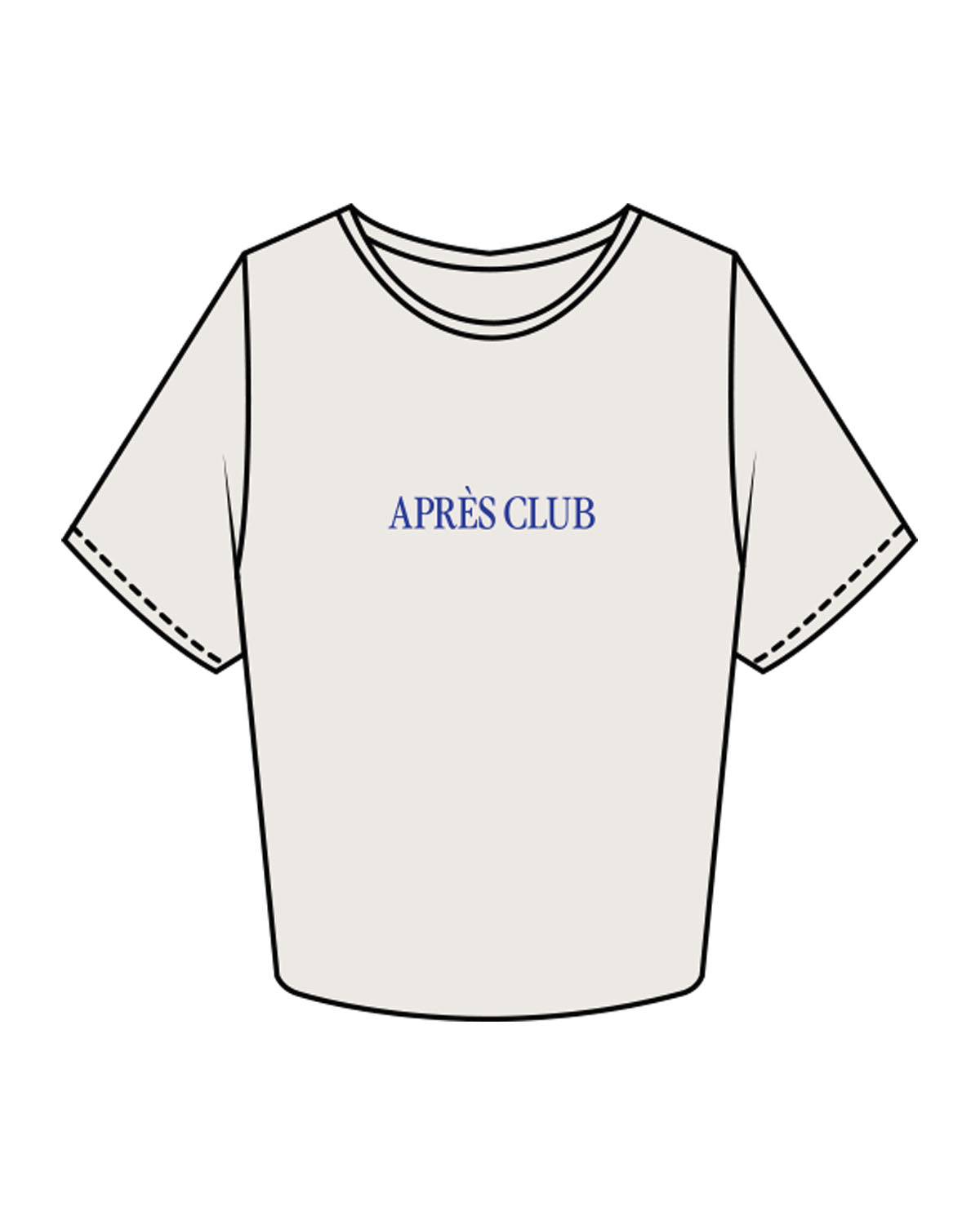 The Crop Tee - Bone - Lagree Tahoe - Center Chest & Back Image - Printed- Full Color