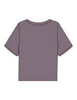 The Boxy Crop Tee - Mauve - Lagree Restoration - Center Chest Stacked - Printed - Black