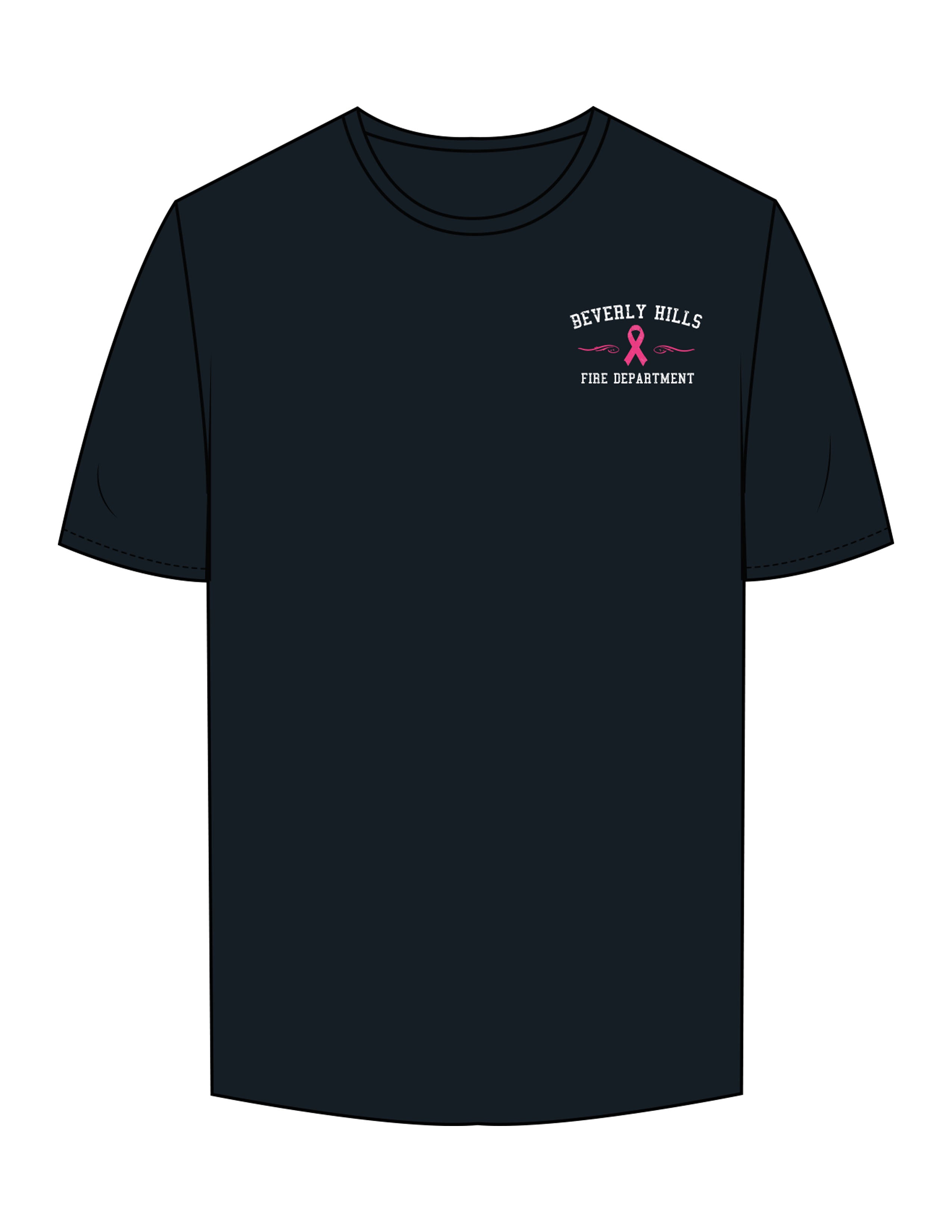 The Mens Tee - Midnight - BHF BCA2026 - Left Chest & Back Stacked - Printed - Full Color