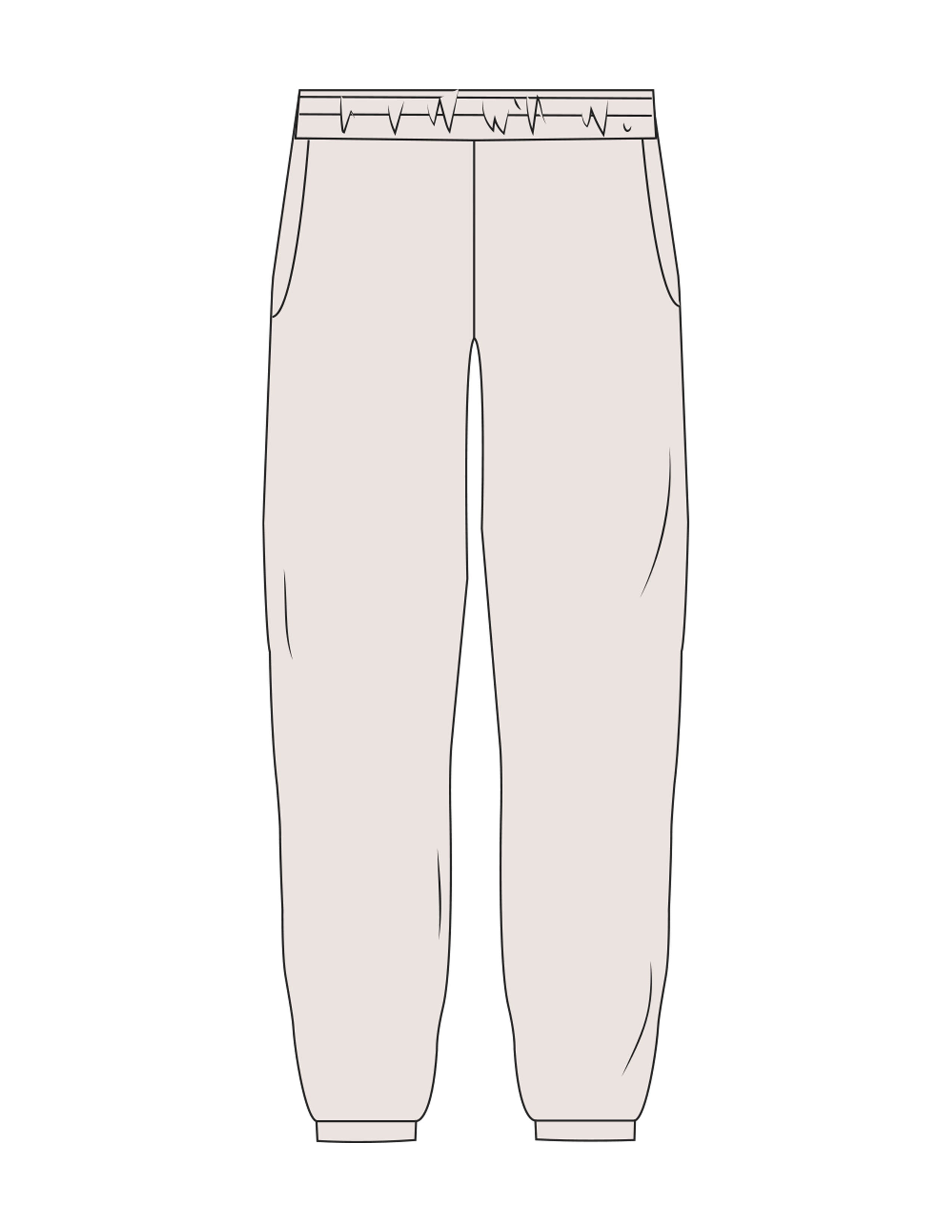 The Womens Sweatpants - Bone - Komo Studio - Back Pocket - Printed - Black
