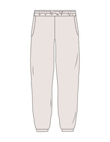 The Womens Sweatpants - Bone - Komo Studio - Back Pocket - Printed - Black