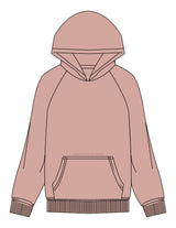 The Womens Hoodie - Clay - enCore Pilates - Upper Pocket - EMB - Tone on Tone