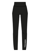 The Basic Legging - Black - Rumble Trainer - Left Leg & Back Waistline - Printed - White