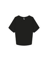 The Crop Tee - Black - Helix Strength Studio - Center Chest "Helix" & Back Neckline - Printed - Tone on Tone