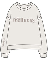 The Womens Crewneck - Bone - SWS - Center Chest & Right Sleeve - Printed - Tone on Tone