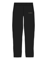 The Straight Leg Sweatpant - Black - Karve Lagree Fit - Left Leg - Embroidered - Taupe