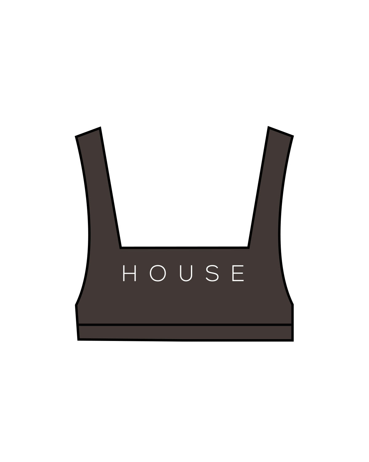 The Box Cut Bra - Cafe - HiLo - Chest & Back Center - White