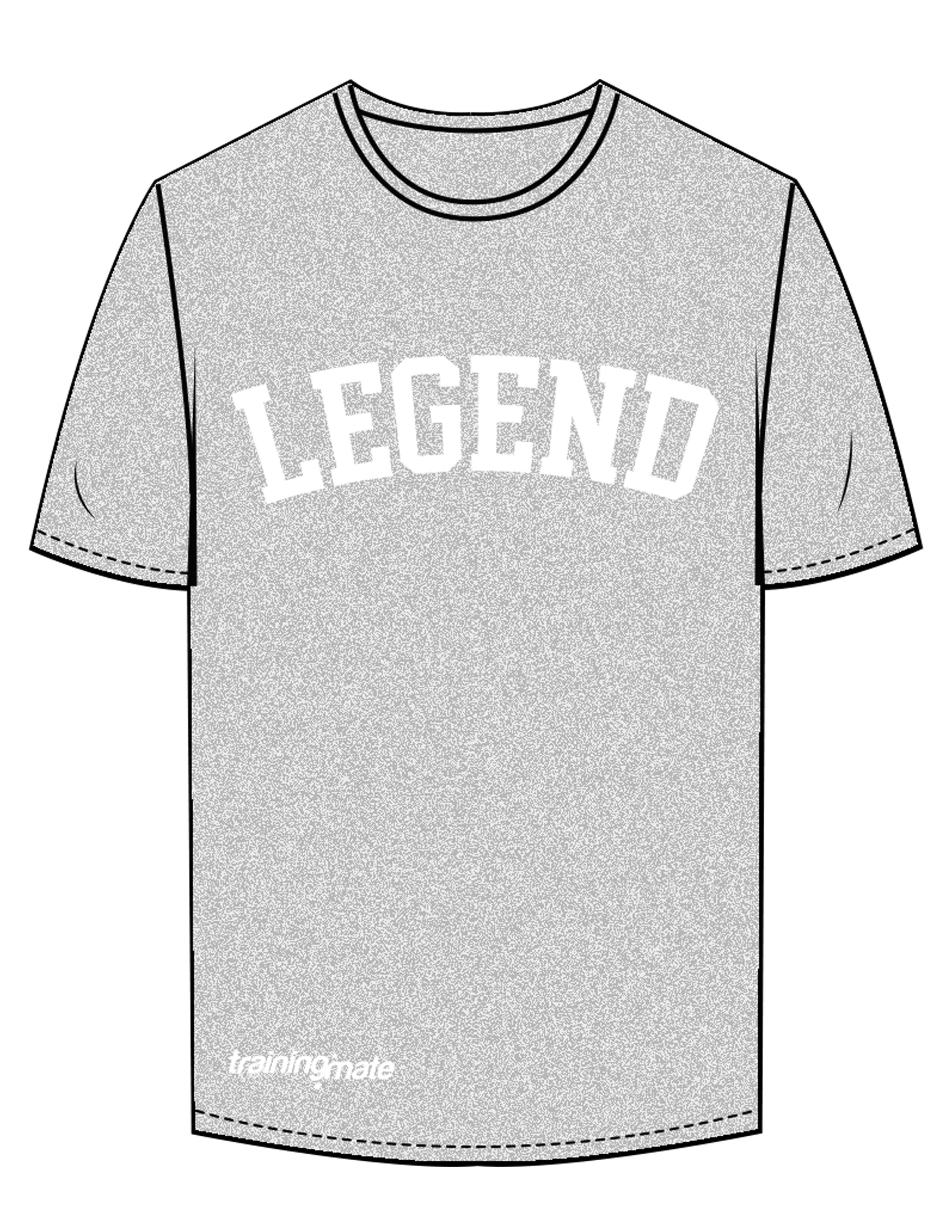 The Mens Tee - Heather - Training Mate - Chest Arc & Front Bottom Right - Printed - White